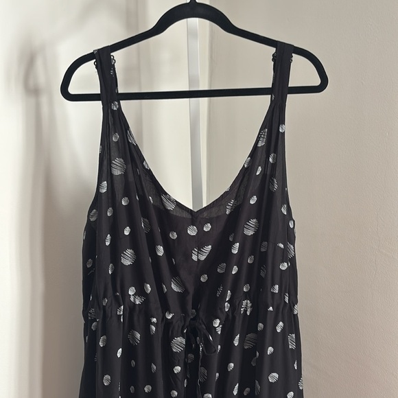 Junarose Elegant Plus Size Dress Black Polka Dot Maxi Dress Size 22 - Picture 7 of 8